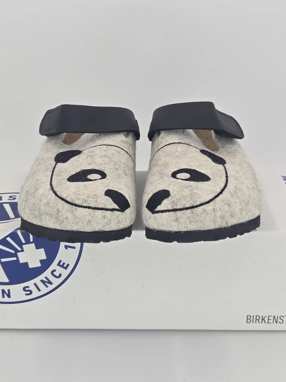 Birkenstock Zimba Kids Panda Wool Felt Boston Clogs Size C11 Toddler